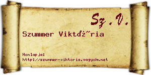 Szummer Viktória névjegykártya